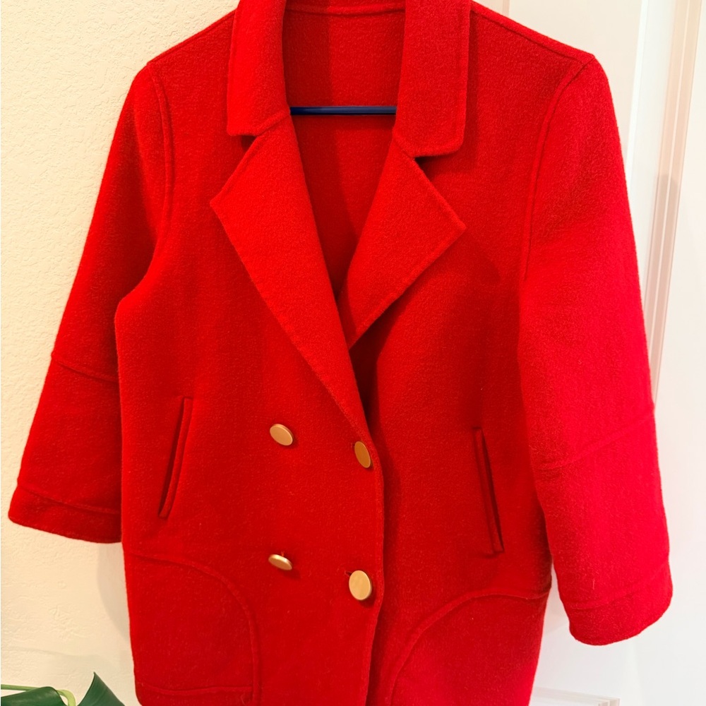 Women’s Red Double-Breasted Coat
